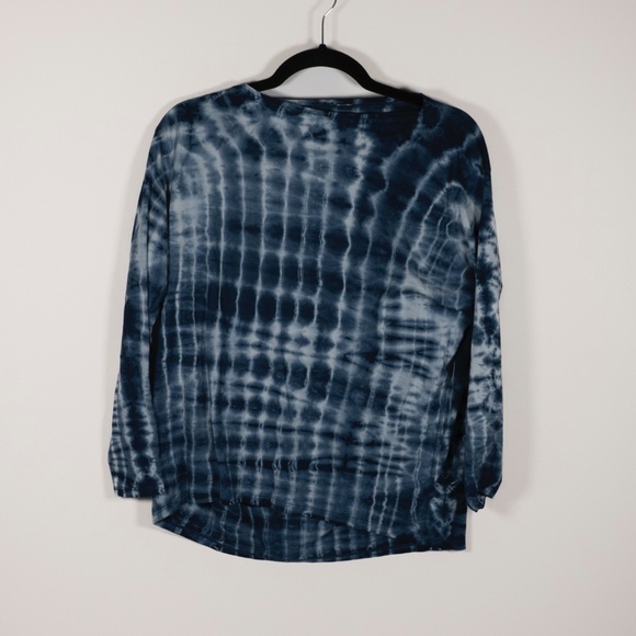 Lululemon Back In Action Long Sleeve Shirt Shibori Square Ocean Air True Navy S - Picture 1 of 3